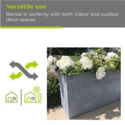 KANTE 31.5 in. L Slate Gray Lightweight Concrete Modern Rectangle Outdoor Planter 17 KANTE 31.5 in. L Slate Gray Lightweight Concrete Modern Rectangle Outdoor Planter -Vigoro sales Store slate gray kante plant pots rf0131b c60611 76 1000