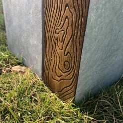 KANTE 28 in and 24 in. H Square Timber Ridge Concrete/Fiberglass Indoor Outdoor Elegant Tall Planters (Set of 2) -Vigoro sales Store timber ridge kante plant pots osf0218bc c80811 1f 1000