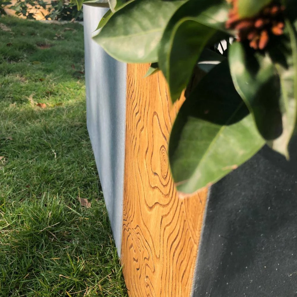 KANTE 31 in. L Rectangular Timber Ridge Concrete/Fiberglass Indoor Outdoor Elegant Long Planter 4 KANTE 31 in. L Rectangular Timber Ridge Concrete/Fiberglass Indoor Outdoor Elegant Long Planter - Image 2