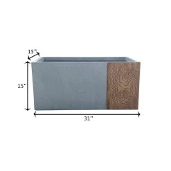 KANTE 31 in. L Rectangular Timber Ridge Concrete/Fiberglass Indoor Outdoor Elegant Long Planter 21 KANTE 31 in. L Rectangular Timber Ridge Concrete/Fiberglass Indoor Outdoor Elegant Long Planter -Vigoro sales Store timber ridge kante plant pots osf0219b c80811 d4 1000