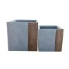 KANTE 16 in. and 12 in. Tall Timber Ridge Lightweight Concrete Modern Square Outdoor Planter Set -Vigoro sales Store timber ridge kante plant pots rf0217bc c80811 64 1000