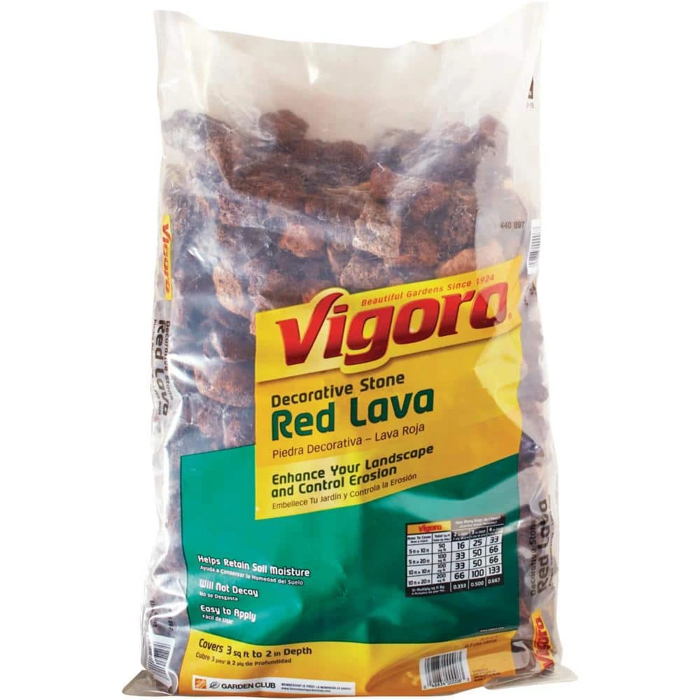 Vigoro 0.5 cu. ft. Bagged Decorative Stone Red Lava Landscape Rock 6 Vigoro 0.5 cu. ft. Bagged Decorative Stone Red Lava Landscape Rock - Image 4