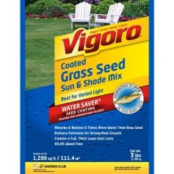 Vigoro 3 lbs. Sun Shade Grass Seed Mix with Water Saver Seed Coating -Vigoro sales Store vigoro grass seed 25444 c3 1000