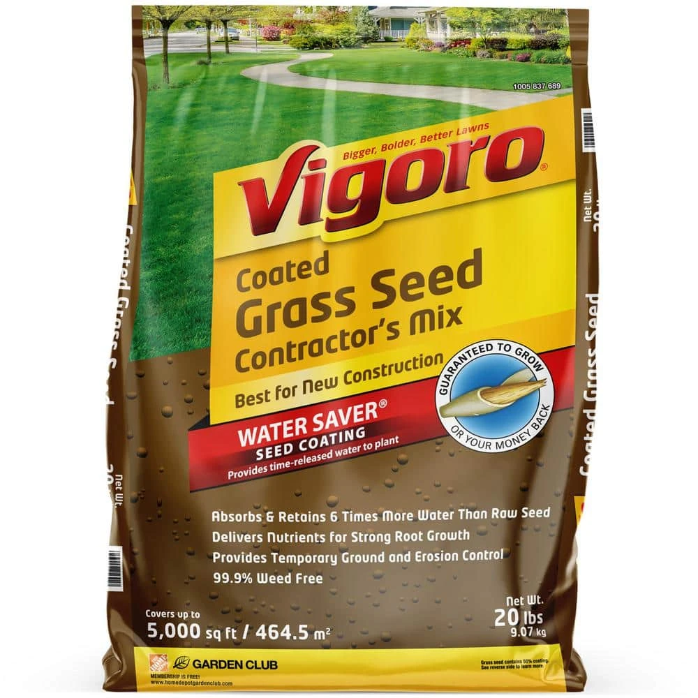 Vigoro 20 lbs. Contractor's Grass Seed Northern Mix with Water Saver Seed Coating 3 Vigoro 20 lbs. Contractor's Grass Seed Northern Mix with Water Saver Seed Coating