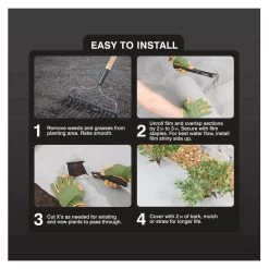 Vigoro 6 ft. x 100 ft. 2 oz. Black Flatbond (Non-Woven) Weed Barrier -Vigoro sales Store vigoro landscape fabric 46617 4f 1000