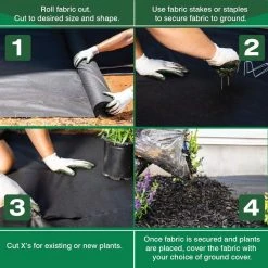 Vigoro 4 ft. x 200 ft. Point Bond Landscape Fabric -Vigoro sales Store vigoro landscape fabric nmv04200b 44 1000