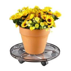 Vigoro 17 in. x 17 in. x 2.8 in. Silver Metal Plant Caddy 8 Vigoro 17 in. x 17 in. x 2.8 in. Silver Metal Plant Caddy -Vigoro sales Store vigoro planter caddies 154273 4f 1000