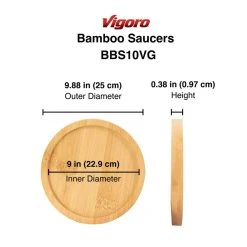 Vigoro 10 in. Bamboo Plant Saucer -Vigoro sales Store vigoro planter saucers bbs10vg 4f 1000