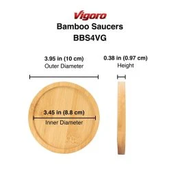 Vigoro 4 in. Bamboo Plant Saucer 10 Vigoro 4 in. Bamboo Plant Saucer -Vigoro sales Store vigoro planter saucers bbs4vg 4f 1000