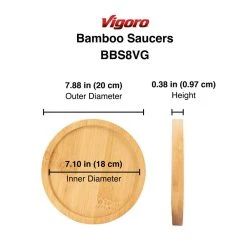 Vigoro 8 in. Bamboo Plant Saucer -Vigoro sales Store vigoro planter saucers bbs8vg 4f 1000