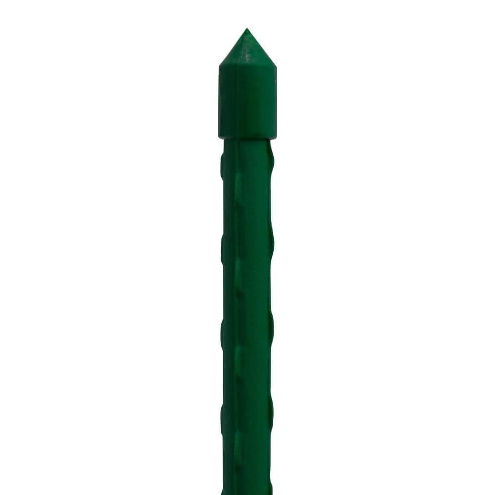 Vigoro 5 ft. Green Colored Steel Core Garden Stake 8 Vigoro 5 ft. Green Colored Steel Core Garden Stake - Image 6