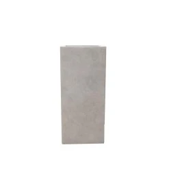 KANTE 24 in. H Square Weathered Concrete/Fiberglass Indoor Outdoor Modern Tall Seamless Planter