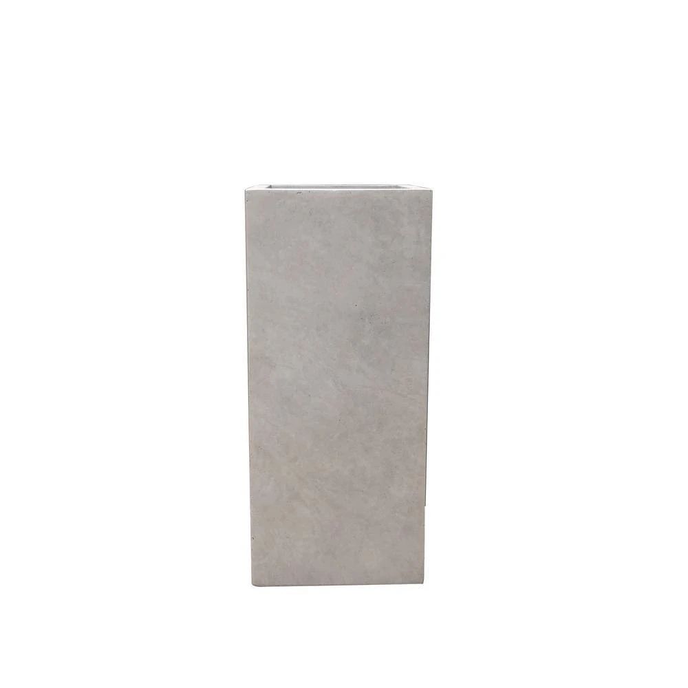 KANTE 28 in. L Square Weathered Concrete/Fiberglass Indoor Outdoor Modern Tall Planter 4 KANTE 28 in. L Square Weathered Concrete/Fiberglass Indoor Outdoor Modern Tall Planter - Image 2