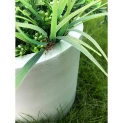 KANTE 12.9 in. Dia, Pure White Lightweight Concrete Modern Cylinder Outdoor Planter -Vigoro sales Store white kante plant pots rc0119b c80011 1f 1000