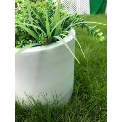 KANTE 12.9 in. Dia, Pure White Lightweight Concrete Modern Cylinder Outdoor Planter -Vigoro sales Store white kante plant pots rc0119b c80011 76 1000