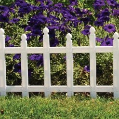 Vigoro 12 in. H White Classic Picket Style Plastic Garden Fence 16 Vigoro 12 in. H White Classic Picket Style Plastic Garden Fence -Vigoro sales Store white plastic resin vigoro garden fencing 51502 1f 1000
