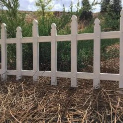 Vigoro 12 in. H White Classic Picket Style Plastic Garden Fence 17 Vigoro 12 in. H White Classic Picket Style Plastic Garden Fence -Vigoro sales Store white plastic resin vigoro garden fencing 51502 44 1000