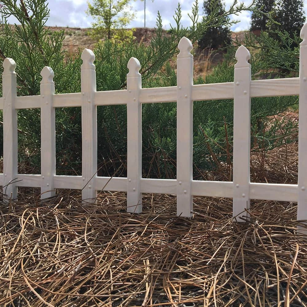 Vigoro 12 in. H White Classic Picket Style Plastic Garden Fence 9 Vigoro 12 in. H White Classic Picket Style Plastic Garden Fence - Image 7