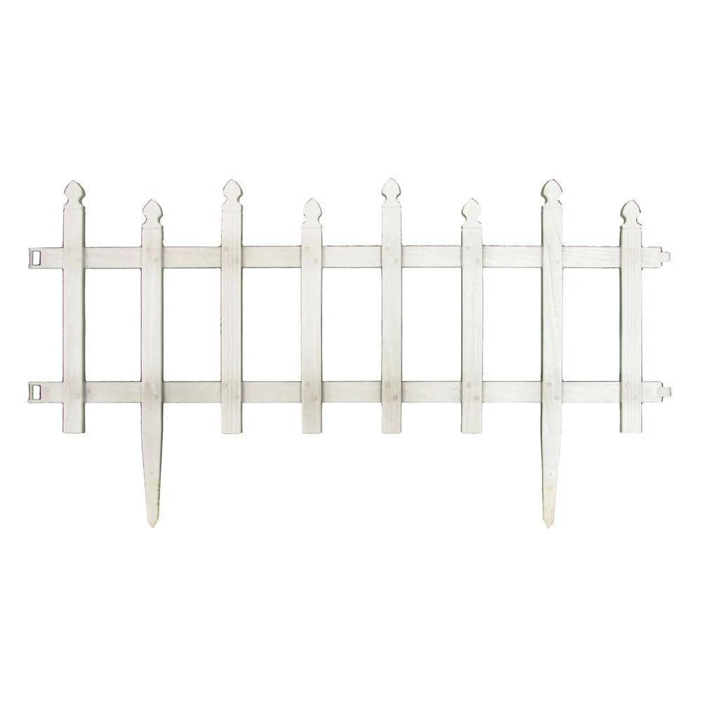 Vigoro 12 in. H White Classic Picket Style Plastic Garden Fence 3 Vigoro 12 in. H White Classic Picket Style Plastic Garden Fence