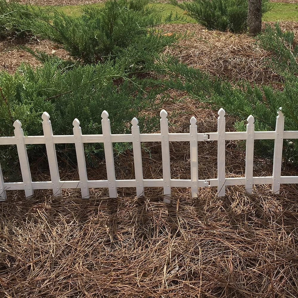 Vigoro 12 in. H White Classic Picket Style Plastic Garden Fence 6 Vigoro 12 in. H White Classic Picket Style Plastic Garden Fence - Image 4