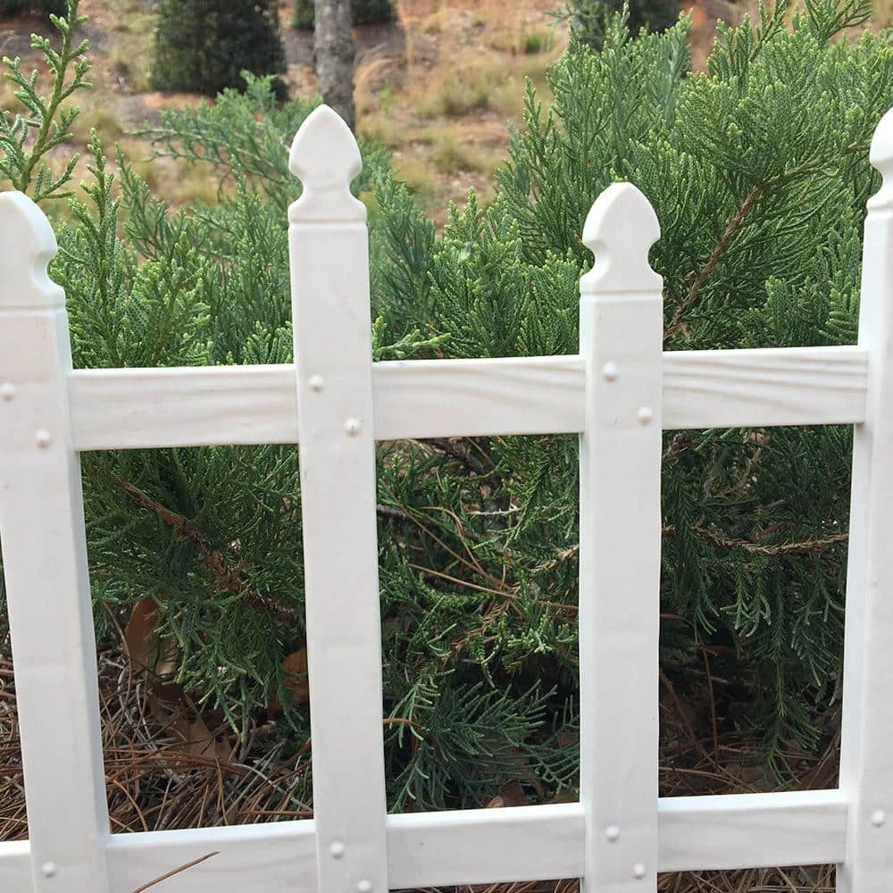 Vigoro 12 in. H White Classic Picket Style Plastic Garden Fence 10 Vigoro 12 in. H White Classic Picket Style Plastic Garden Fence - Image 8