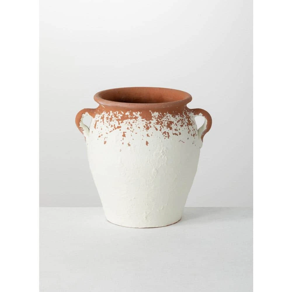 SULLIVANS White Ceramic Speckled Pot 3 SULLIVANS White Ceramic Speckled Pot