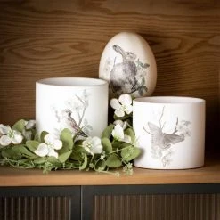 SULLIVANS Spring Print Decorative Pots - Set of 3 9 SULLIVANS Spring Print Decorative Pots - Set of 3 -Vigoro sales Store white sullivans plant pots cmt1199 4f 1000