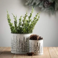 SULLIVANS White Weathered Metal Tree Planters - Set of 3 -Vigoro sales Store white sullivans plant pots met1806 4f 1000