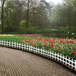 Vigoro 36 in. Wood Picket Garden Fence -Vigoro sales Store white vigoro garden fencing rc 74w 4f 1000