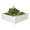 Vigoro 4 ft. x 4 ft. x 15 in. White Vinyl Raised Garden Bed