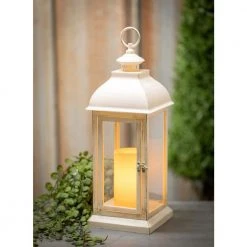 SULLIVANS 17.5 in. Lantern with LED Pillar Candle 9 SULLIVANS 17.5 in. Lantern with LED Pillar Candle -Vigoro sales Store whites sullivans outdoor lanterns gl43857 1f 1000