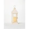 SULLIVANS 17.5 in. Lantern with LED Pillar Candle -Vigoro sales Store whites sullivans outdoor lanterns gl43857 64 1000