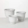 SULLIVANS Whitewashed Scalloped Edge Cement Pot - Set of 3 2 SULLIVANS Whitewashed Scalloped Edge Cement Pot - Set of 3 -Vigoro sales Store whitewashed sullivans plant pots cmt1211 64 1000