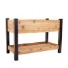Vigoro 2 ft. x 4 ft. Elevated Cedar Garden Bed with Shelf (Vinyl Legs) -Vigoro sales Store wood vigoro raised planter boxes 445190 64 1000